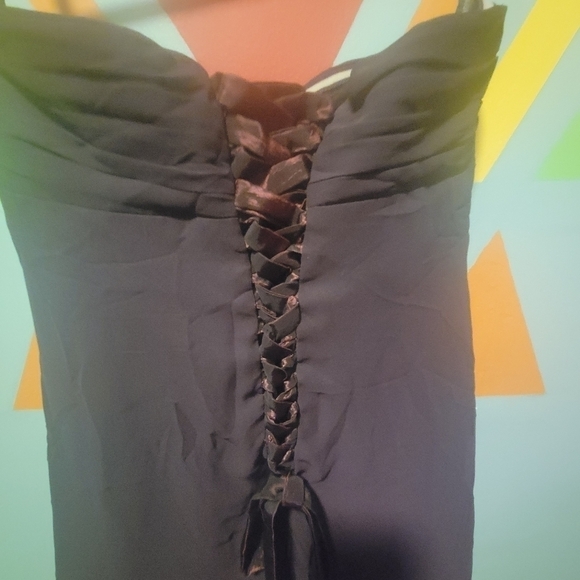 Bill Levkoff Women's Plum Chiffon Strapless Midlength Bridesmaid Gown Size 4 - Picture 11 of 16